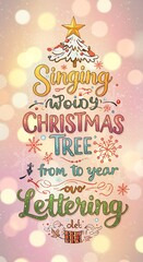 Joyful Christmas Lettering: Pastel Whimsy AI Generated