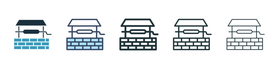 Well icon. Design for web and mobile app. Vector illustration