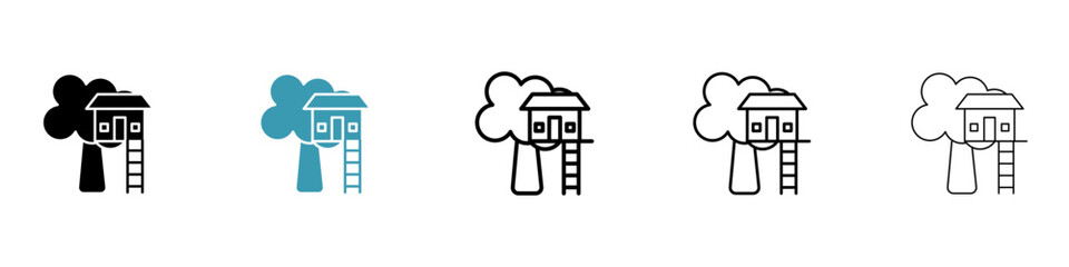 Tree house icon. Design for web and mobile app. Vector illustration