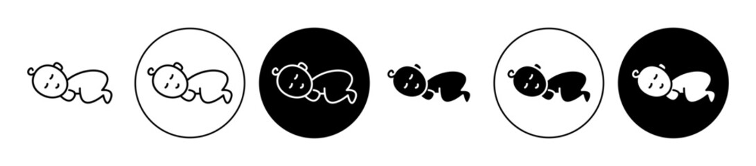 Sleeping baby icon. Design for web and mobile app. Vector illustration