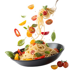 pasta with vegetables and meat