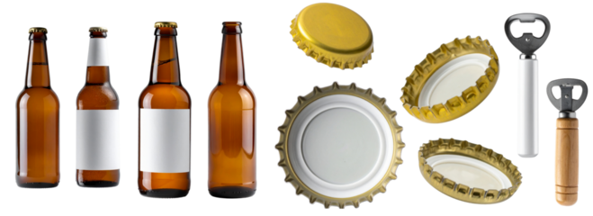 bottle of beer isolated background 