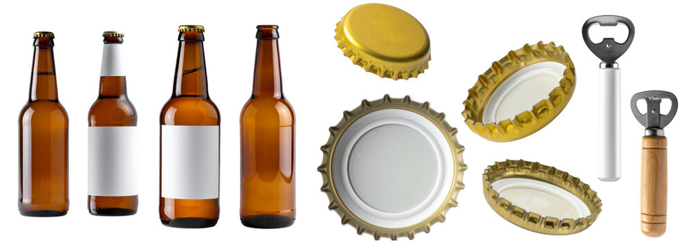 bottle of beer isolated background 