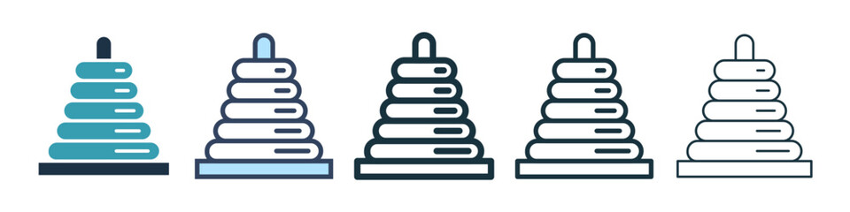 Pyramid Toy icon. Design for web and mobile app. Vector illustration
