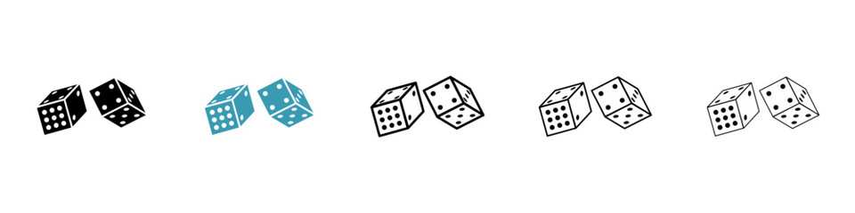 Ludo Dice icon. Design for web and mobile app. Vector illustration