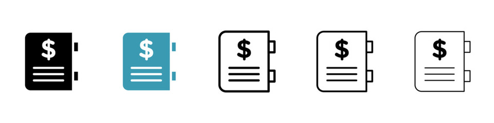 Ledger icon. Design for web and mobile app. Vector illustration