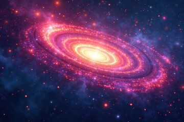 Obraz premium Abstract swirling nebula, vibrant cosmic dust, illustration, vibrant, cosmic