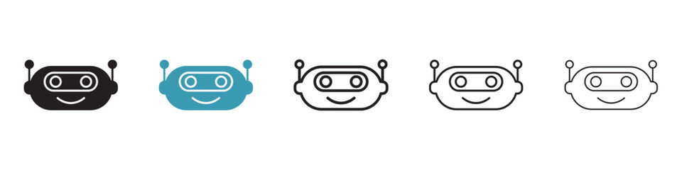 Intelligent tactical bot icon. Design for web and mobile app. Vector illustration