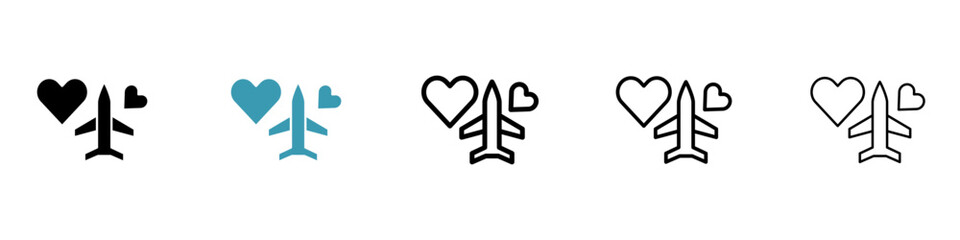 Honeymoon icon. Design for web and mobile app. Vector illustration