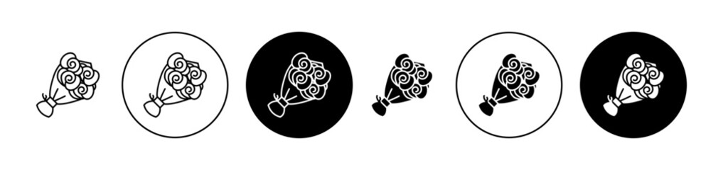 Flowers bouquet wrapping icon. Design for web and mobile app. Vector illustration