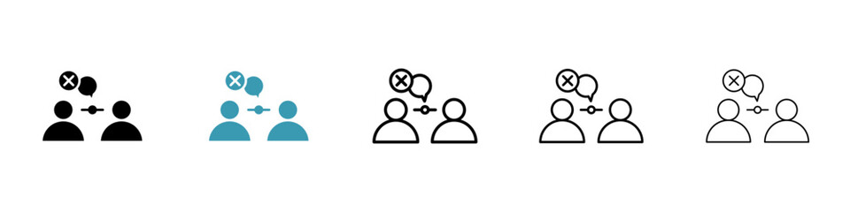 Disagreement icon. Design for web and mobile app. Vector illustration