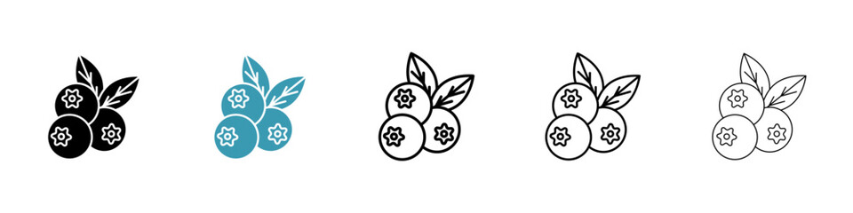 Blueberry icon. Design for web and mobile app. Vector illustration © Recoonde