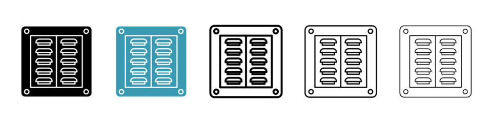 Air exhauster icon. Design for web and mobile app. Vector illustration