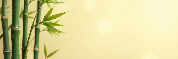 Delicate bamboo striations, creamy beige hues, closeup, surface