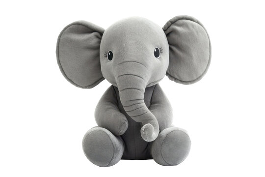 Adorable grey elephant sitting calmly makes a perfect addition to your animal themed design collection