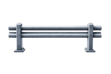 Transparent guardrail isolated on white