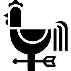weather vane icon illustration design with solid
