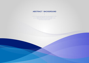 Abstract vector background of blue curves.