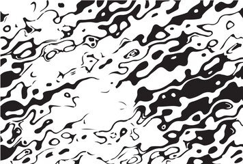 Black Grunge Ink Stroke Texture on White Background