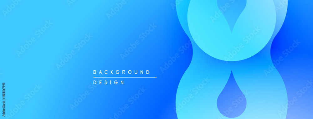 Poster Abstract blue background. Smooth gradients create flowing shapes, modern design element. Minimalist aesthetic, clean composition.