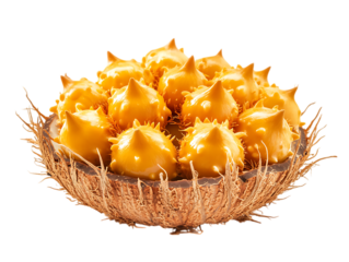 Fresh King Coconut Fruits with Vibrant Orange Color