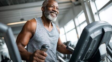Engaged 50 year old man actively pursuing various sports for enhanced health and fitness benefits