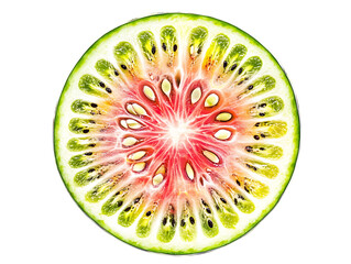 Fresh Watermelon Rind Fruits in Organic Layers