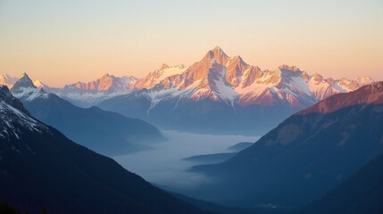 Awe-Inspiring Dawn: Grandeur of the Peaks
