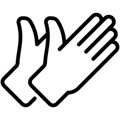 gloves line icon