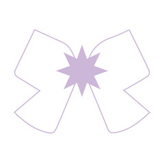 bow star icon vector illustration