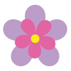 Flat fantasy flower collection