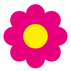 Flat fantasy flower collection