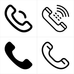 call phone icon set
