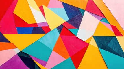 Obraz premium Abstract Colorful Geometric Shapes Art