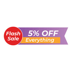  Flash Sale Banner 28 Off Everything Flash Sale Banner A vibrant flash sale banner graphic with a 28 off discount on everything.