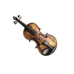 Obraz premium Antique Violin, Distressed Wooden Violin, Classic Musical Instrument