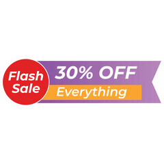  Flash Sale Banner 28 Off Everything Flash Sale Banner A vibrant flash sale banner graphic with a 28 off discount on everything.