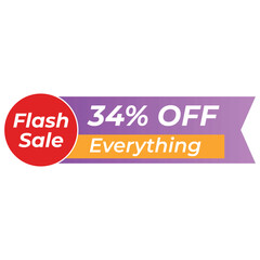  Flash Sale Banner 28 Off Everything Flash Sale Banner A vibrant flash sale banner graphic with a 28 off discount on everything.