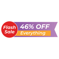  Flash Sale Banner 28 Off Everything Flash Sale Banner A vibrant flash sale banner graphic with a 28 off discount on everything.