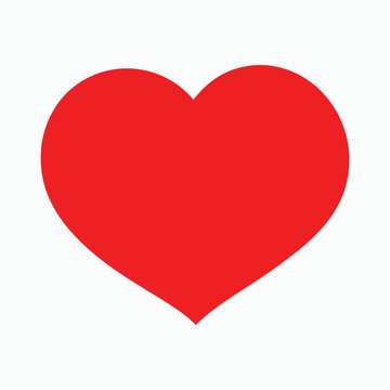 red love icon with a heart symbol for romance and affection