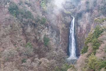 大分県の巨大な吊り橋から見る雄大な自然