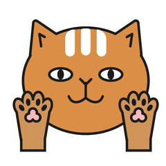 Character Cat cartoon Face vector illustration