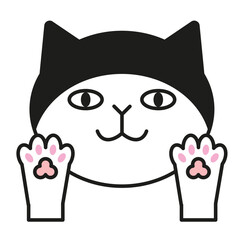 Character Cat cartoon Face vector illustration