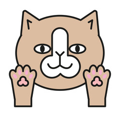 Character Cat cartoon Face vector illustration