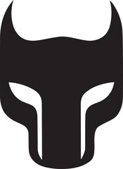 Beast logo design icon silhouette style flat and minimal vector art illustration on a white background.
