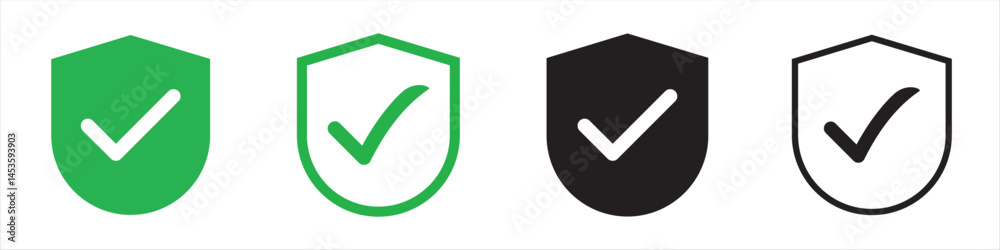 Poster check mark icon button set. check box icon with right and wrong buttons and yes or no checkmark icon