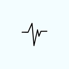 Pulse icon logo flat vector design