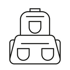 camp equipment with nature elements vector illustration