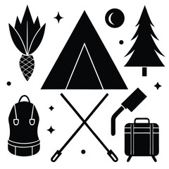 camping elements set