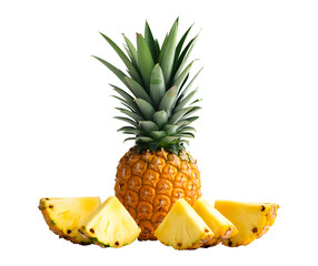 pineapple on isolated white background